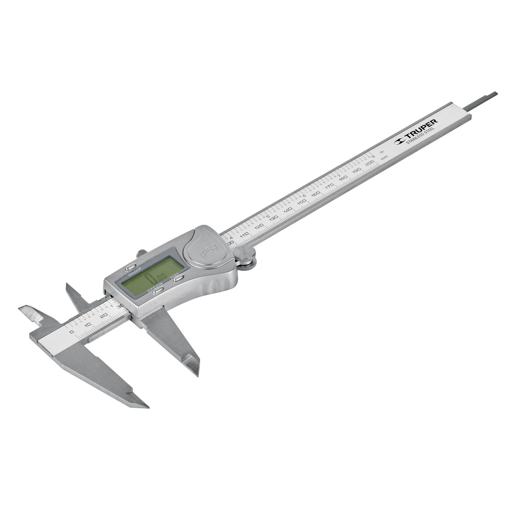 Calibrador vernier digital 6' acero inox, std y mm, Truper