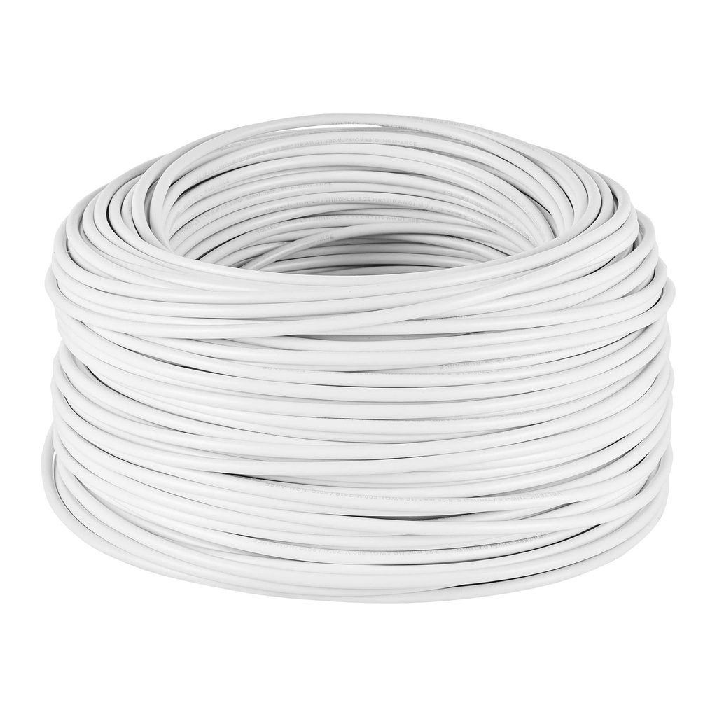 Rollo de 100 m de cable THHW-LS 10 AWG blanco, Volteck