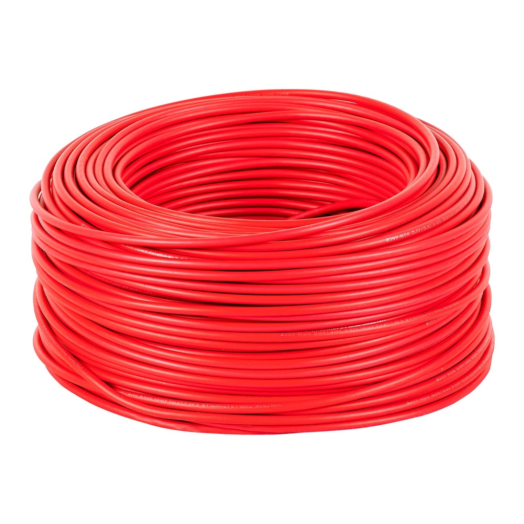 Rollo de 100 m de cable THHW-LS 10 AWG rojo, Volteck