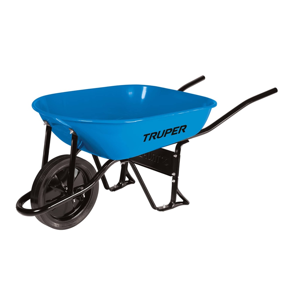 Carretilla 5.5 ft3 Llanta sólida, bastidor tubular, Truper