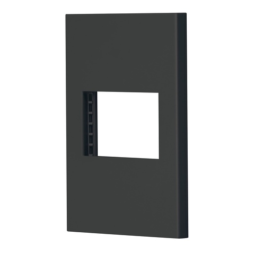 [47984] Placa 1 ventana, 1.5 módulos, línea Española, color negro