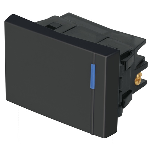 [47989] Interruptor de 3 vías, 1.5 módulos, línea Española, negro