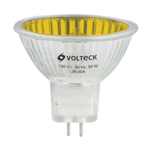 [47256] Lámpara de halógeno amarillo 50 W tipo MR16 en caja, Volteck