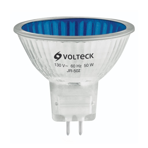 [47249] Lámpara de halógeno azul 50 W tipo MR16 en caja, Volteck