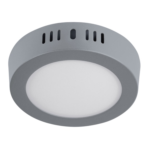 [47346] Luminario gris de LED 6 W redondo tipo plafón luz de día