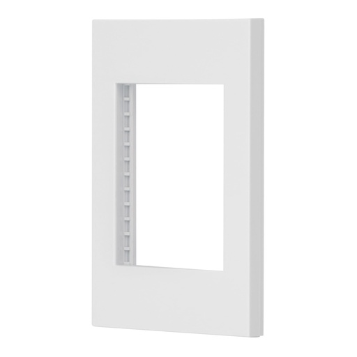 [47043] Placa 1 ventana, 3 módulos, línea Española, color blanco