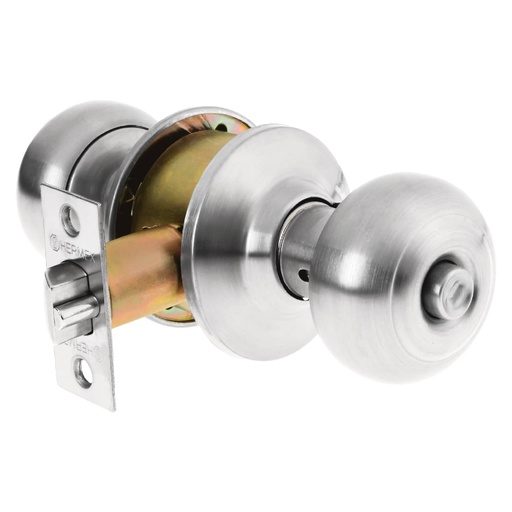 [43452] Cerradura tipo oval para recámara, cromo mate, Hermex