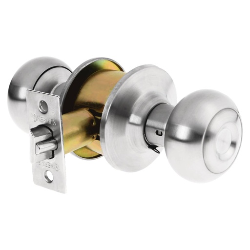 [43451] Cerradura tipo oval para entrada, cromo mate, Hermex