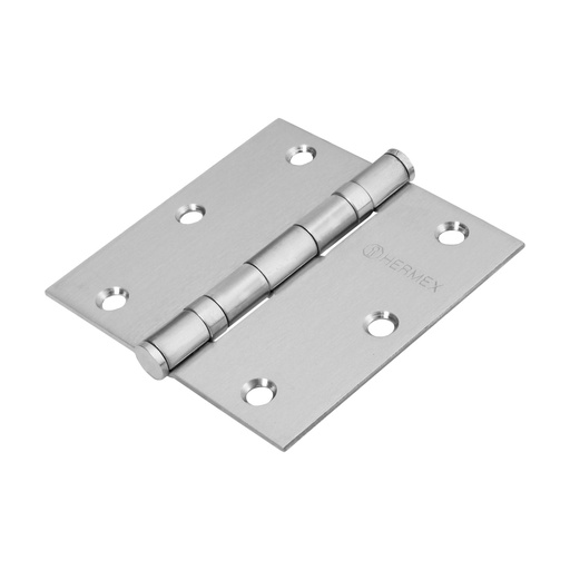 [43228] Bisagra cuadrada 3-1/2' acero inoxidable, plana, Hermex