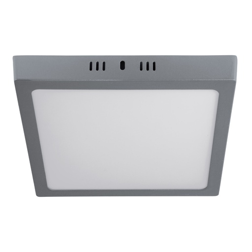 [47448] Luminario LED cuadrado tipo plafón 18 W, gris, luz de día