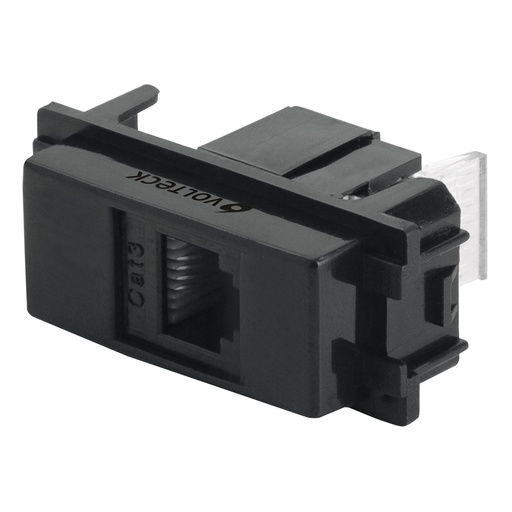 [47611] Toma de teléfono, línea Italiana, color negro, Volteck