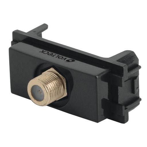 [47610] Toma de televisión, línea Italiana, color negro, Volteck