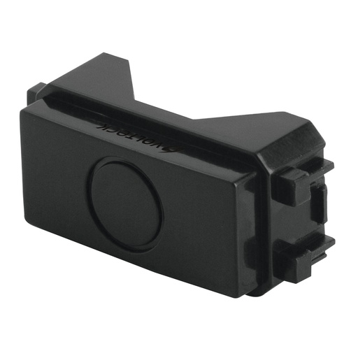 [47604] Módulo (tapón) ciego, línea Italiana, color negro, Volteck