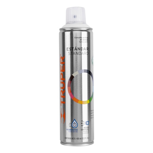 [19034] Pintura en aerosol, blanco mate, bote esbelto, 400 ml