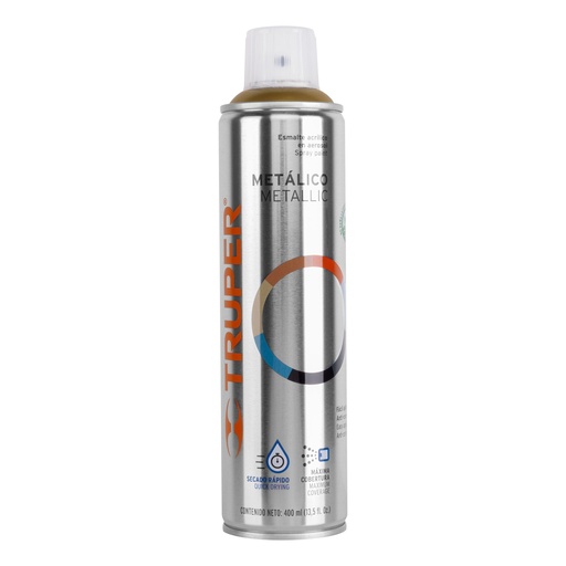 [19066] Pintura en aerosol, oro metálico, bote esbelto, 400 ml