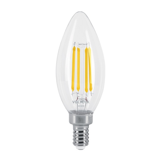 [48253] Lámpara LED tipo vela 4 W con filamento base E12 luz cálida