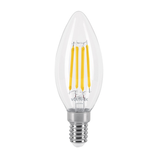 [48254] Lámpara LED tipo vela 4 W con filamento base E14 luz cálida