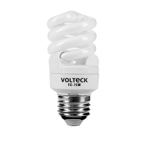 [48203] Lámpara espiral mini T2 7 W luz cálida en blíster, Volteck