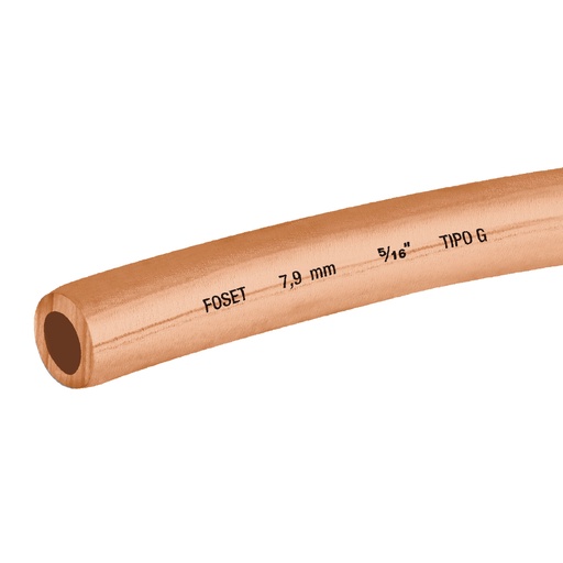 [48156] Rollo de 15 m de tubo flexible de cobre de 5/16', Foset