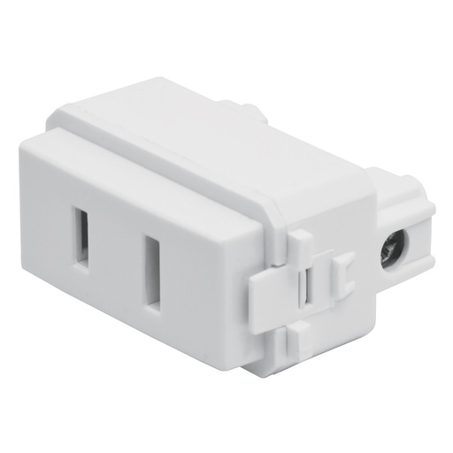 [48135] Contacto sencillo, 2polos, sin tierra, línea Italiana,blanco