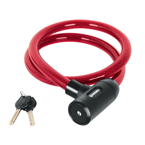 [43921] Candado de cable con llave, 20 mm X 1.20 m, Hermex