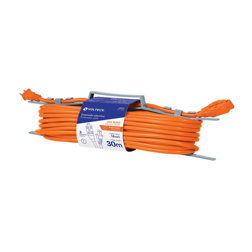 [48051] Extensión eléctrica de uso rudo 30 m 2x16 AWG, Volteck