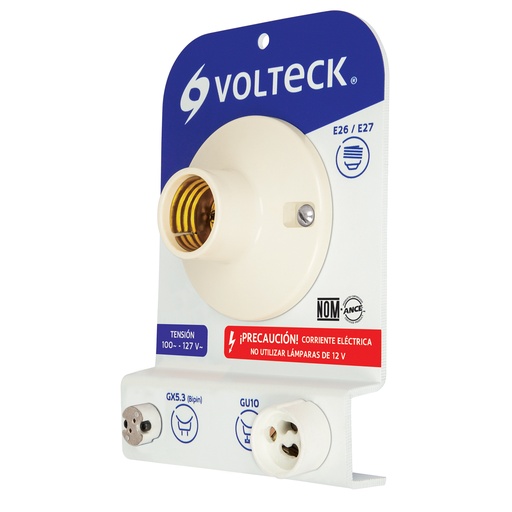 [56005] Probador de lámparas, bases E26, E27, GX5.3 y GU10, Volteck