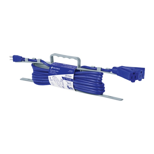 [48063] Extensión triple uso rudo 8 m tipo abanico 3x16 AWG, Volteck