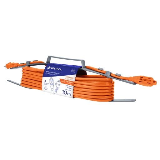 [48046] Extensión eléctrica de uso rudo 10 m 2x16 AWG, Volteck