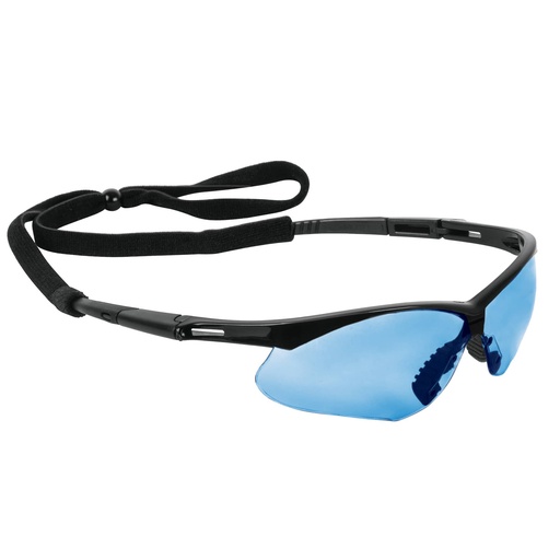 [15176] Lentes seguridad azul antiempaño c/cordón ajustable, Sport