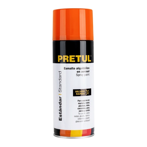 [27181] Pintura en aerosol, naranja, bote esbelto, 400 ml, Pretul