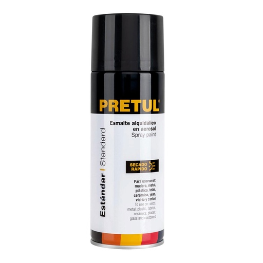 [27170] Pintura en aerosol,negro brillante,bote esbelto,400ml,Pretul