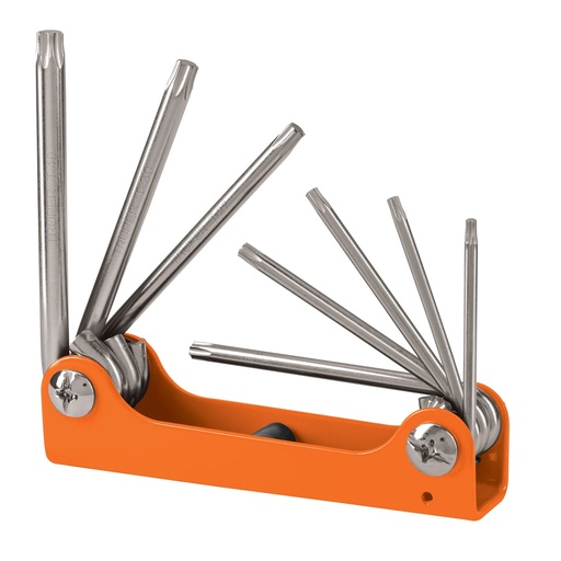 [15569] Juego de 8 llaves torx tipo navaja, cuerpo de lámina, Truper