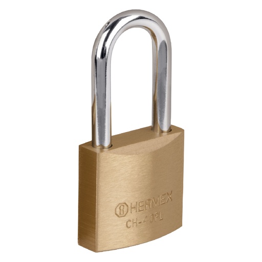 [27071] Candado de hierro color latón 40 mm, largo, caja, Basic