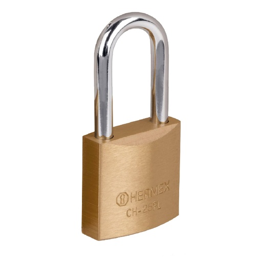 [27074] Candado de hierro color latón 25 mm, largo, blíster, Basic