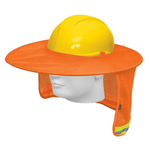 [100353] Protector solar plegable para casco, naranja con reflejante