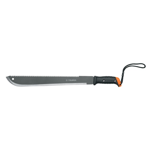 [15893] Machete doble filo 18', con correa, funda de cartón, Truper