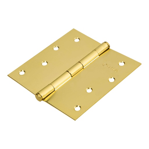 [23686] Bisagra cuadrada, 4', acero latonado, plana, Hermex Basic