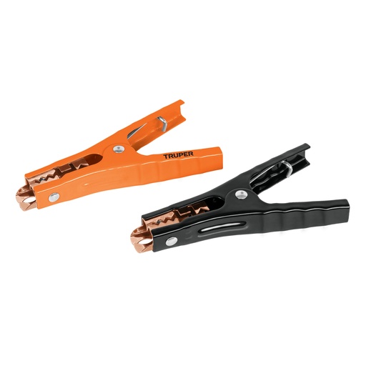 [100777] Caballete con 2 caimanes para cables pasa corriente, Truper