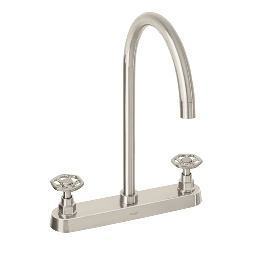 [46775] Mezcladora para fregadero, manerales redondos,satín, Tubig