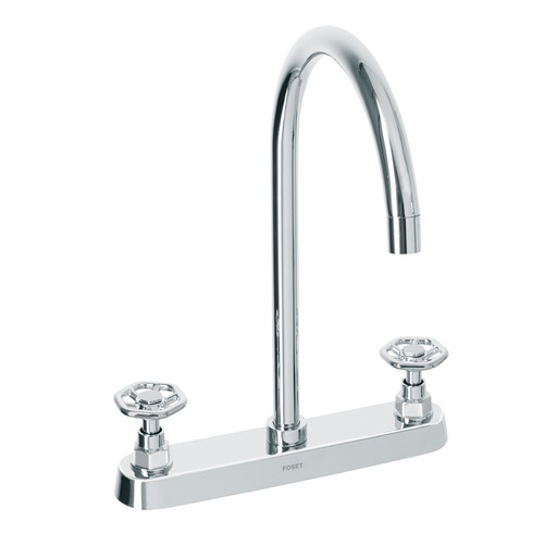 [46774] Mezcladora para fregadero, manerales redondos,cromo, Tubig