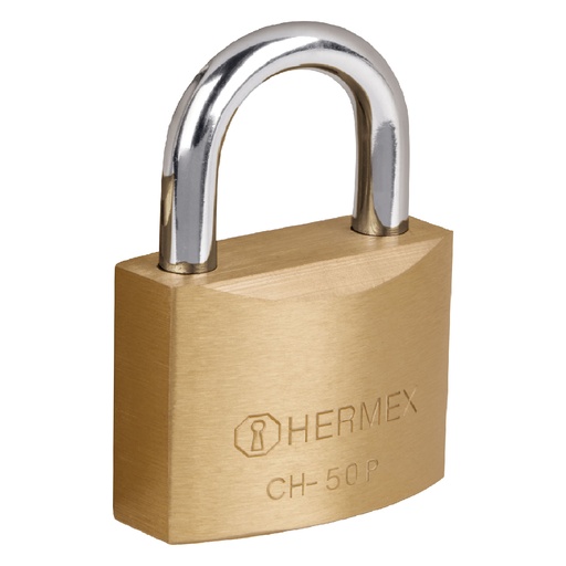 [23521] Candado de hierro color latón 50 mm, corto, blíster, Basic