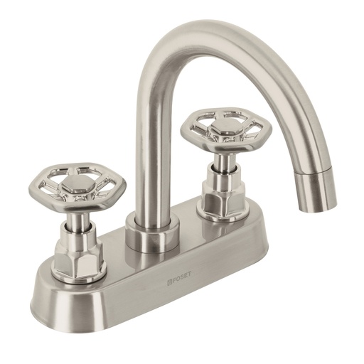 [46754] Mezcladora p/lavabo, bar, manerales redondos, satín, Tubig