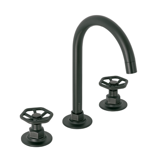 [46761] Mezcladora p/lavabo,taladros separados,redondos,negro,Tubig