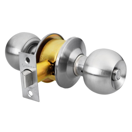 [23568] Cerradura tipo esfera, cilíndrico, baño, cromo, Hermex Basic