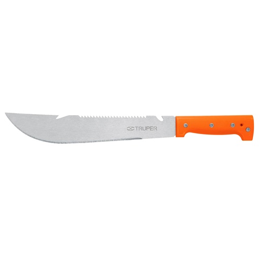 [100654] Machete rambo 12' cacha remachada naranja, Truper