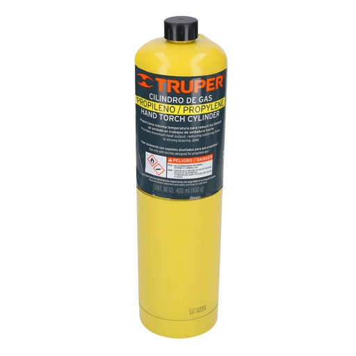 [11914] Cilindro de gas propileno de 400g, amarillo, Truper