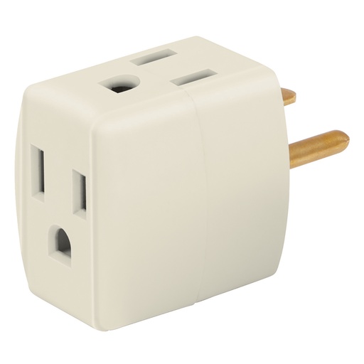 [46800] Multicontacto triple aterrizado, tipo cubo, Volteck