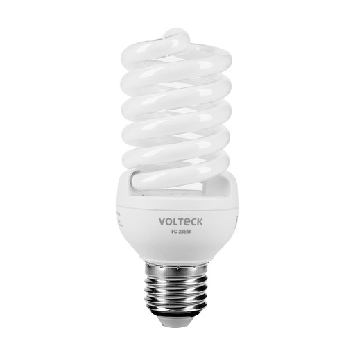 [46839] Lámpara espiral mini T2 23 W luz cálida en blíster, Volteck