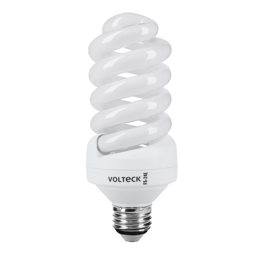 [46835] Lámpara espiral T4 24 W luz neutra en blíster, Volteck